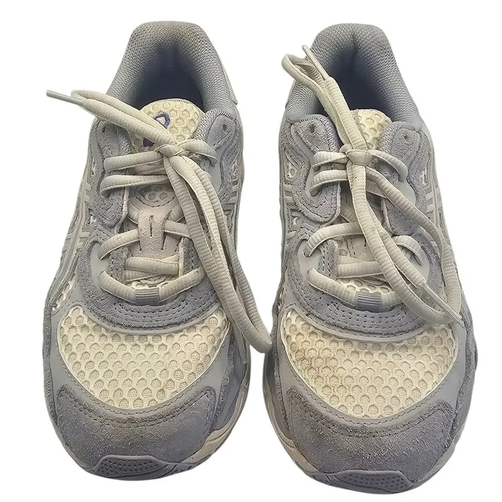 Asics Ivory Mid Gray Blue Sport Style Gel-NYC Sporty Casual Sneaker